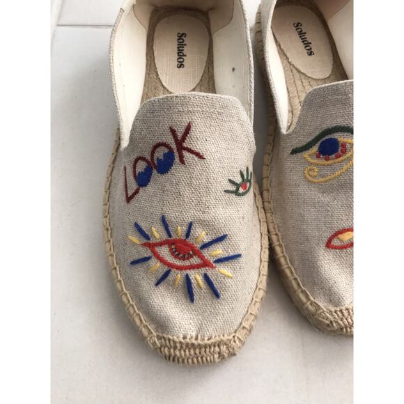 Soludos Flats Espadrilles Embroidered Multicolor - Picture 4 of 10
